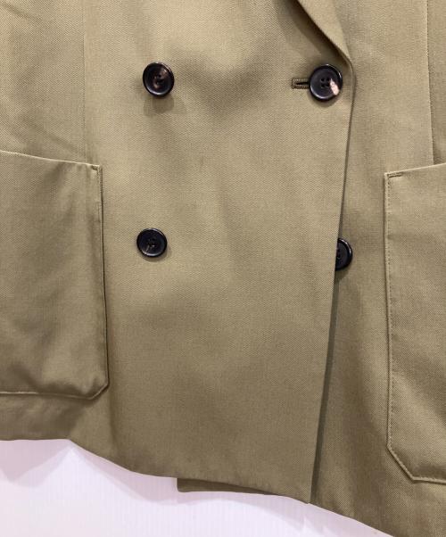 CABAN（キャバン）CABAN (キャバン) ライトウールギャバジン ダブルブレストジャケット オリーブ サイズ:Sの古着・服飾アイテム