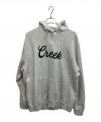RUSSELL ATHLETIC×Creek Angler's Deviceラッセルアスレチック×クリークアングラーズデヴァイス）の古着「00S 別注ロゴパーカー」｜グレー