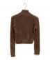 X-girl (エックスガール) LOGO JACQUARD ZIP UP SHAGGY KNIT TOP ニットジャケット ブラウン サイズ:S：6000円