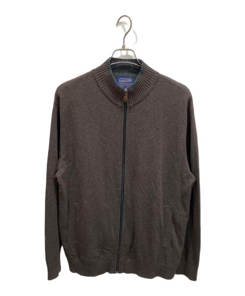 PENDLETON（ペンドルトン）PENDLETON (ペンドルトン) ニットジャケット ブラウン サイズ:Lの古着・服飾アイテム