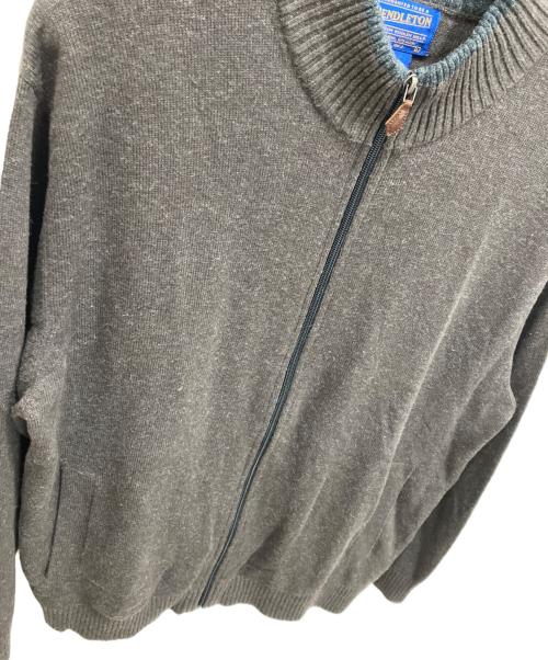 PENDLETON（ペンドルトン）PENDLETON (ペンドルトン) ニットジャケット ブラウン サイズ:Lの古着・服飾アイテム