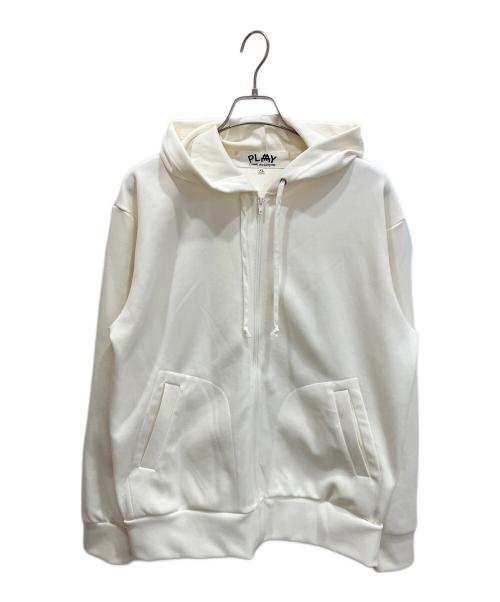 PLAY COMME des GARCONS（プレイコムデギャルソン）PLAY COMME des GARCONS (プレイコムデギャルソン) INVADER (インベーダー) コラボ ジップパーカー アイボリー サイズ:XLの古着・服飾アイテム