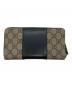 GUCCI (グッチ) GGスプリーム ラウンドファスナー 長財布 ブラウン：15000円
