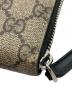 中古・古着 GUCCI (グッチ) GGスプリーム ラウンドファスナー 長財布 ブラウン：15000円