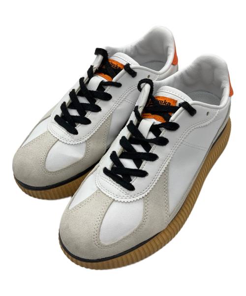 Onitsuka Tiger（オニツカタイガー）Onitsuka Tiger (オニツカタイガー) DELECITY スニーカー ホワイト×オレンジ サイズ:24の古着・服飾アイテム