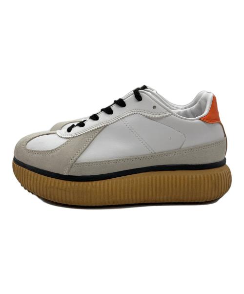 Onitsuka Tiger（オニツカタイガー）Onitsuka Tiger (オニツカタイガー) DELECITY スニーカー ホワイト×オレンジ サイズ:24の古着・服飾アイテム