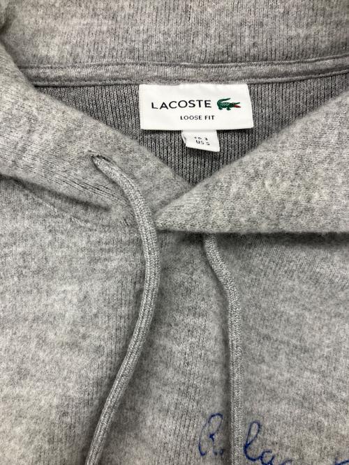 LACOSTE（ラコステ）LACOSTE (ラコステ) シグネチャーステッチスウェットフーディー グレー サイズ:FR3 USSの古着・服飾アイテム