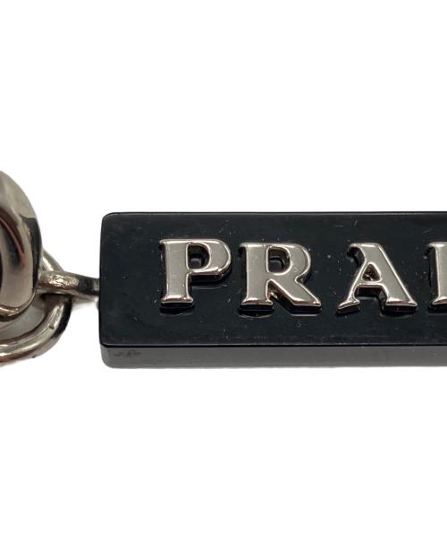 PRADA（プラダ）PRADA (プラダ) ラインストーンビーズネックレス クリア×ピンク×ブラックの古着・服飾アイテム
