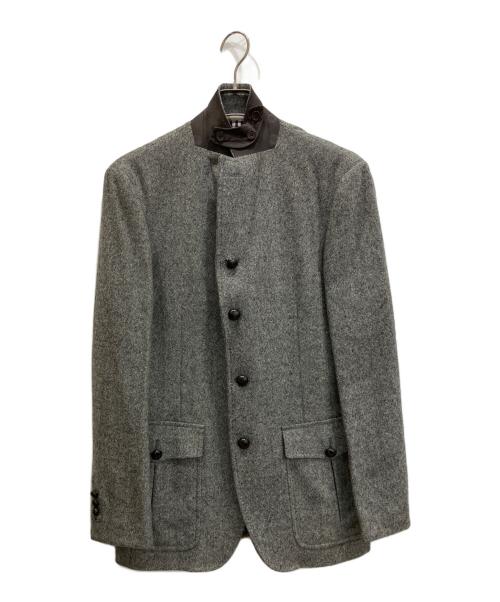 BURBERRY BLACK LABEL（バーバリーブラックレーベル）BURBERRY BLACK LABEL (バーバリーブラックレーベル) ウール混テーラードジャケット グレー サイズ:LLの古着・服飾アイテム