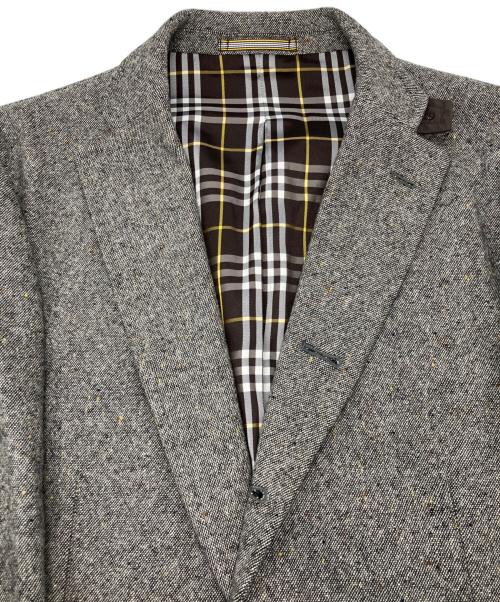 BURBERRY BLACK LABEL（バーバリーブラックレーベル）BURBERRY BLACK LABEL (バーバリーブラックレーベル) ウール混テーラードジャケット グレー サイズ:LLの古着・服飾アイテム