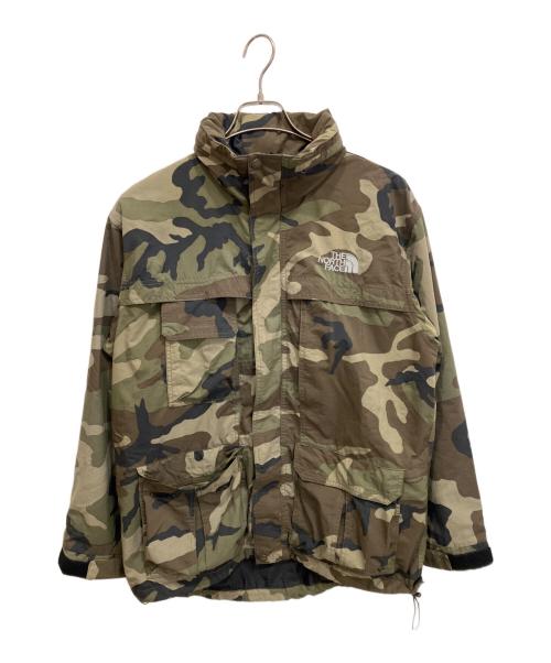 THE NORTH FACE（ザ ノース フェイス）THE NORTH FACE (ザ ノース フェイス) FRONTIERS PARKA フロンティアーズパーカー グリーン×ブラウン サイズ:Sの古着・服飾アイテム