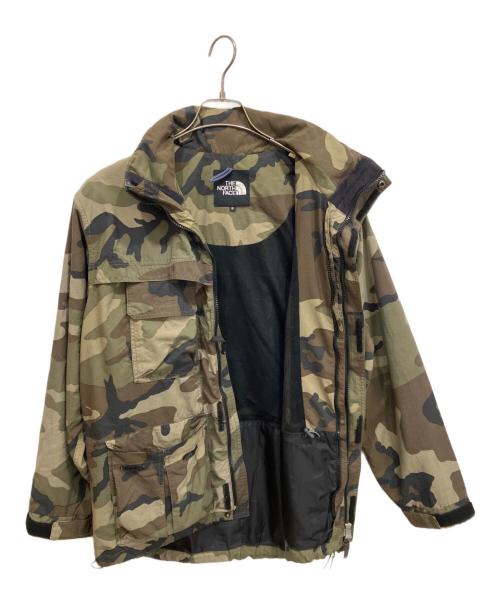 THE NORTH FACE（ザ ノース フェイス）THE NORTH FACE (ザ ノース フェイス) FRONTIERS PARKA フロンティアーズパーカー グリーン×ブラウン サイズ:Sの古着・服飾アイテム