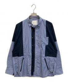 sacai（サカイ）の古着「25SS Poplin x Taslan Nylon Shirt」｜ブルー