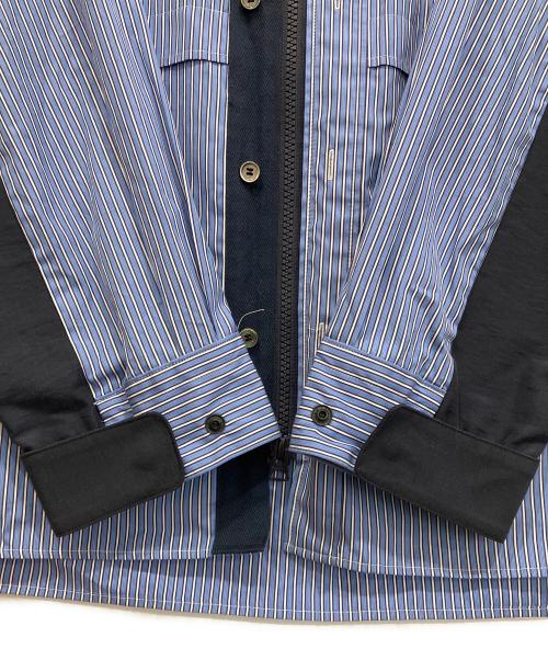 sacai（サカイ）sacai (サカイ) 25SS Poplin x Taslan Nylon Shirt ブルー サイズ:1の古着・服飾アイテム