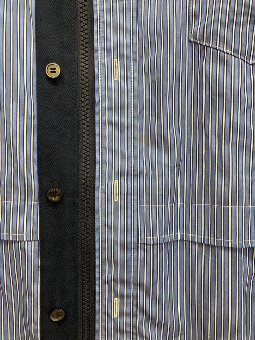 sacai（サカイ）sacai (サカイ) 25SS Poplin x Taslan Nylon Shirt ブルー サイズ:1の古着・服飾アイテム