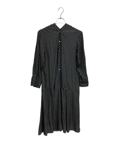 BEARDSLEY（ビアズリー）BEARDSLEY (ビアズリー) ドットカラーレスワンピース ブラック×ホワイト サイズ:Freeの古着・服飾アイテム