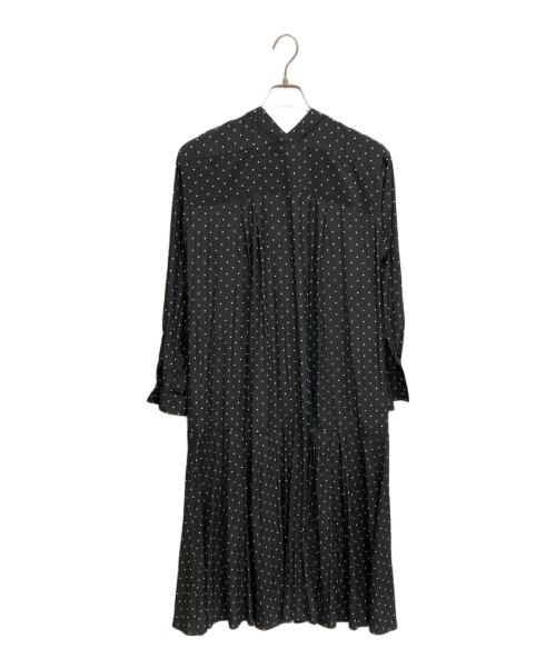 BEARDSLEY（ビアズリー）BEARDSLEY (ビアズリー) ドットカラーレスワンピース ブラック×ホワイト サイズ:Freeの古着・服飾アイテム