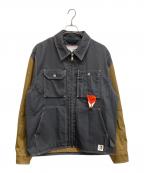 DIESELディーゼル）の古着「J-HOWE-LS ジャケット」｜ブラウン×グレー