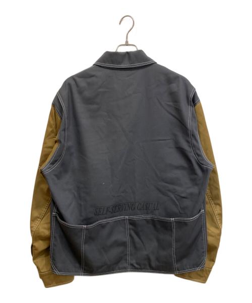 DIESEL（ディーゼル）DIESEL (ディーゼル) J-HOWE-LS ジャケット ブラウン×グレー サイズ:XLの古着・服飾アイテム