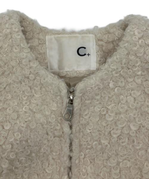 C+（シー）C+ (シー) ボアフリース ジャケット アイボリー サイズ:38の古着・服飾アイテム