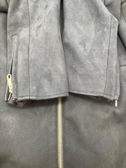SHIPS（シップス）SHIPS (シップス) マシュマロスウェード シングルライダースジャケット ネイビー サイズ:Lの古着・服飾アイテム