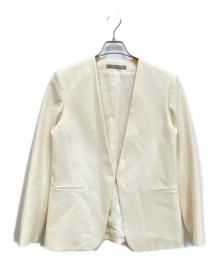 theory luxe（セオリーリュクス）の古着「サキソニーノーカラージャケット」｜アイボリー