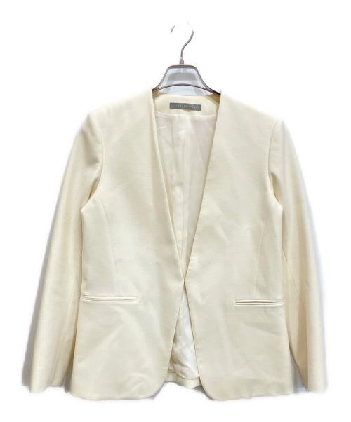 theory luxe（セオリーリュクス）theory luxe (セオリーリュクス) サキソニーノーカラージャケット アイボリー サイズ:040の古着・服飾アイテム