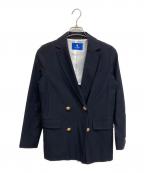 BLUE LABEL CRESTBRIDGEブルーレーベルクレストブリッジ）の古着「金釦ダブル紺ブレザー」｜ネイビー