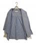 HeRIN.CYE (ヘリンドットサイ) フリル アシンメトリー シャツ ホワイト×ブルー サイズ:Free：6000円