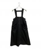 nagonstansナゴンスタンス）の古着「Big Pockets Strap Skirt」｜ブラック