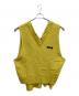 SYU.HOMME/FEMM (シュウオムフェム) Double V-neck Lamb's wool vest/ジップアップニットベスト イエロー サイズ:1：10000円