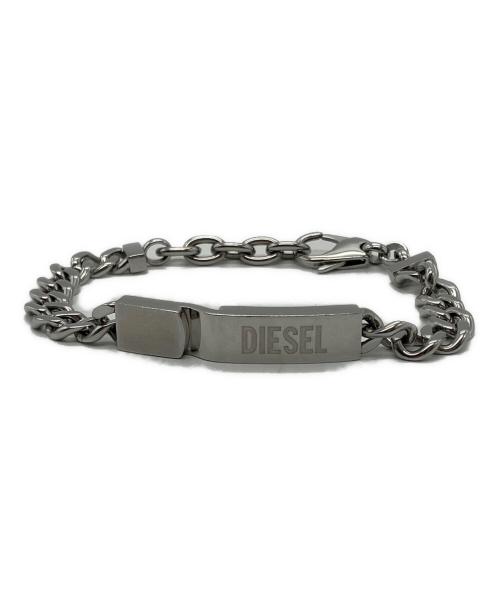 DIESEL（ディーゼル）DIESEL (ディーゼル) STACKED ステンレススチール チェーンブレスレット シルバーの古着・服飾アイテム