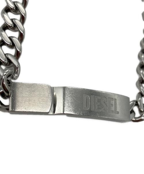 DIESEL（ディーゼル）DIESEL (ディーゼル) STACKED ステンレススチール チェーンブレスレット シルバーの古着・服飾アイテム
