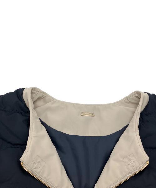 any Sis（エニィスィス）any SiS (エニィスィス) ノーカラーダウン ジャケット ネイビー サイズ:Mの古着・服飾アイテム