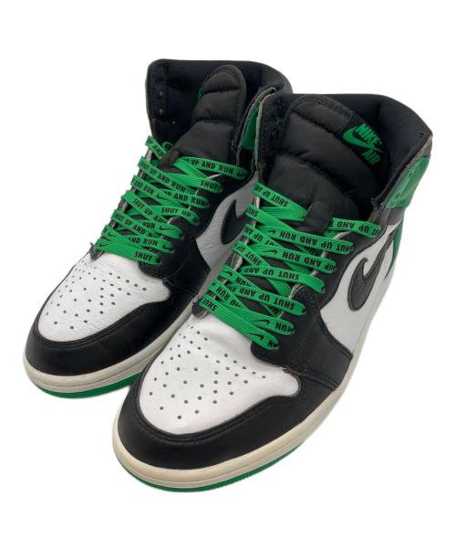NIKE（ナイキ）NIKE (ナイキ) AIR JORDAN 1 RETRO HIGH OG スニーカー ホワイト×グリーン サイズ:27の古着・服飾アイテム