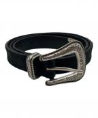 Wranglerラングラー）の古着「HAIR ON HIDE BELT」｜ブラック