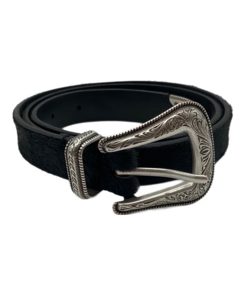Wrangler（ラングラー）Wrangler (ラングラー) HAIR ON HIDE BELT ブラックの古着・服飾アイテム