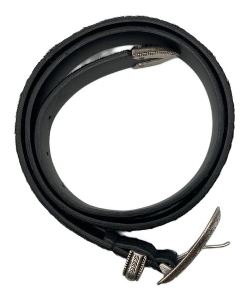Wrangler（ラングラー）Wrangler (ラングラー) HAIR ON HIDE BELT ブラックの古着・服飾アイテム