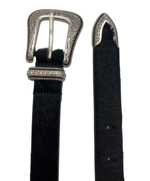 Wrangler（ラングラー）Wrangler (ラングラー) HAIR ON HIDE BELT ブラックの古着・服飾アイテム