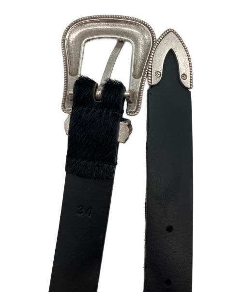 Wrangler（ラングラー）Wrangler (ラングラー) HAIR ON HIDE BELT ブラックの古着・服飾アイテム