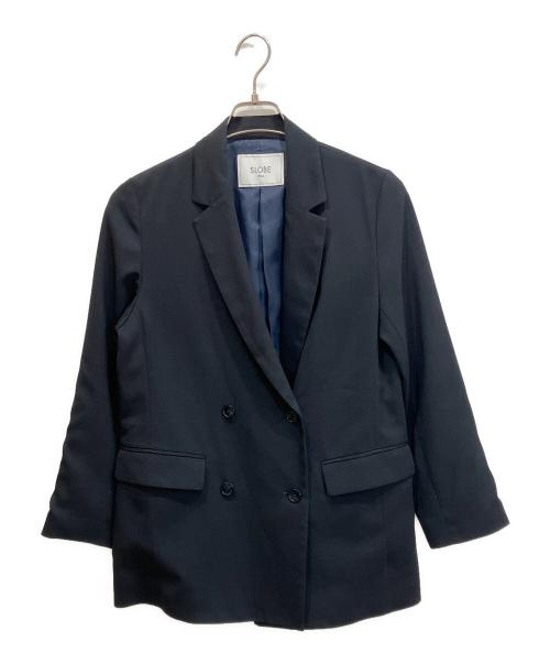 SLOBE IENA（スローブ イエナ）SLOBE IENA (スローブ イエナ) ウォッシャブルダブルブレストジャケット ネイビー サイズ:36の古着・服飾アイテム