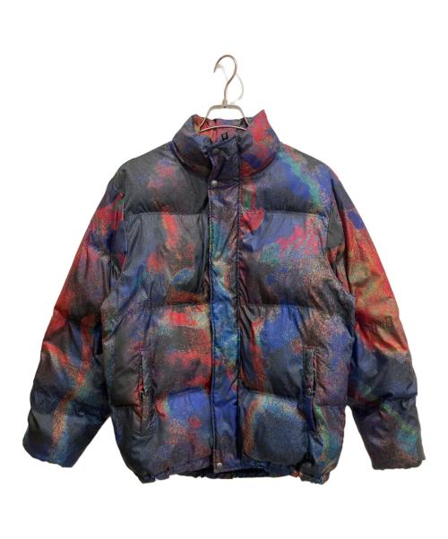 PS Paul Smith（ＰＳポールスミス）PS Paul Smith (ＰＳポールスミス) Acid Oil Slick' ファイバーダウンブルゾン 中綿 ネイビー×レッド サイズ:Lの古着・服飾アイテム