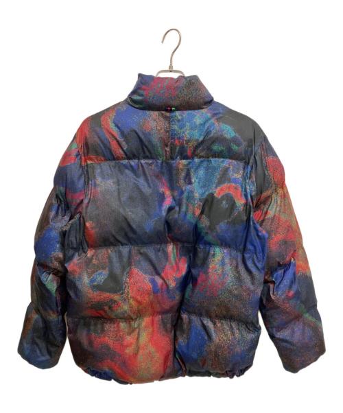 PS Paul Smith（ＰＳポールスミス）PS Paul Smith (ＰＳポールスミス) Acid Oil Slick' ファイバーダウンブルゾン 中綿 ネイビー×レッド サイズ:Lの古着・服飾アイテム