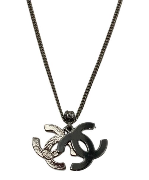 CHANEL（シャネル）CHANEL (シャネル) ダブルココマーク ラインストーン ネックレス シルバーの古着・服飾アイテム