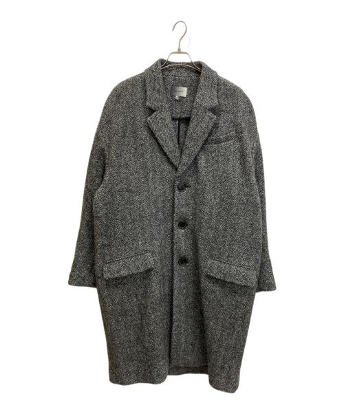 ISABEL MARANT（イザベルマラン）ISABEL MARANT (イザベルマラン) ヘリンボーン ウール チェスターコート ブラック×グレー サイズ:46の古着・服飾アイテム