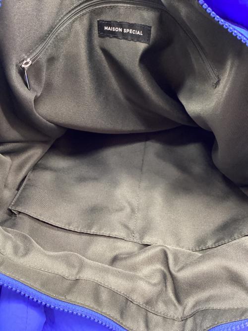 MAISON SPECIAL（メゾンスペシャル）MAISON SPECIAL (メゾンスペシャル) Big Pillow Bag ピローバッグ ブルーの古着・服飾アイテム