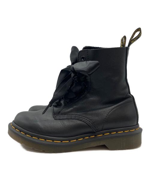 Dr.Martens（ドクターマーチン）Dr.Martens (ドクターマーチン) PASCAL8ホールブーツ リボンシューレース ブラック サイズ:size22cmの古着・服飾アイテム