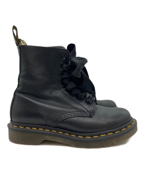 Dr.Martens（ドクターマーチン）Dr.Martens (ドクターマーチン) PASCAL8ホールブーツ リボンシューレース ブラック サイズ:size22cmの古着・服飾アイテム