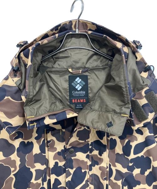 Columbia（コロンビア）Columbia (コロンビア) BEAMS (ビームス) 別注SAUVIE ISLAND JACKET カモ柄マウンテンパーカー イエロー×ブラウン サイズ:XLの古着・服飾アイテム