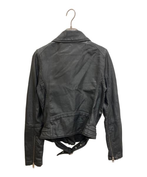 DIESEL（ディーゼル）DIESEL (ディーゼル) コーティングライダースジャケット ブラック サイズ:XSの古着・服飾アイテム
